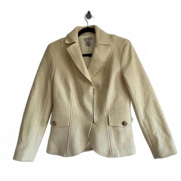 Cache Jackets & Blazers - Stylish Cache Cream Wool Blend Jacket - Size M